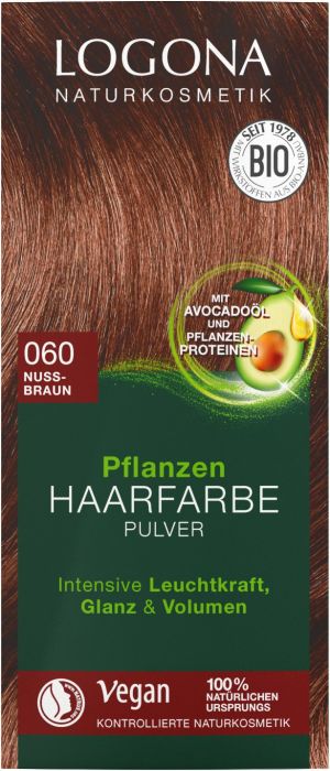 Logona Pflanzen-Haarfarbe Pulver 060 nussbraun 100g