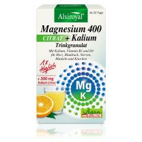 Alsiroyal Magnesium 400 CITRAT + Kalium Trinkgranulat, 20 Sticks 104g