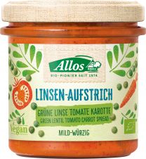 Allos Linsen-Aufstrich Grüne Linse Tomate Karotte 140g